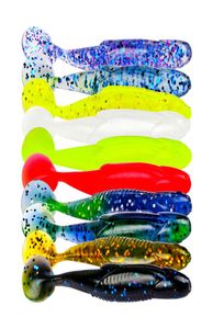 10pcslot 95cm6g 10 cores Lures de plástico de Worm Favor Favor Favor Wobblers Soft Bait Fishing Lure Bass Artificial Tackle JY07917461792