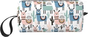 Storage Bags Cute Llama Alpaca Women Makeup Cosmetic Bag Small Travel Toiletry Zipper Gifts Accessories