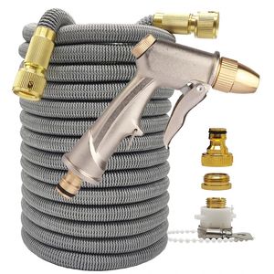 Tubo d'acqua per giardino ad alta pressione espandibile Connettore bimetallico PVC Scrotola Magic Water Pipe per l'irrigazione della fattoria da giardino e il lavaggio dell'auto 240510