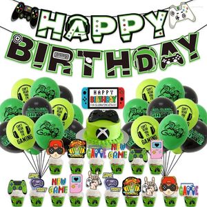 Decorazione per feste Happy Birthday Gamer Banner Play Games TEMA GARLAND BLACI GARLANDE PER DEGOZIONI DI GIOD GIOD