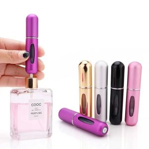 Novo garrafa de perfume reabastecido por portátil de 5 ml com bomba de spncea de pulverização em recipientes cosméticos vazios atomizador de pulverização para viagens new para mini perfume de spray