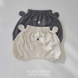 Shorts koreanska baby shorts ins stil lösa byxor sommar nyfödda björnbyxor d240510