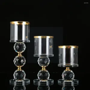 Candle Holders Crystal Holder Modern Home Decoration Table Display Gifts Party Wedding H0h4