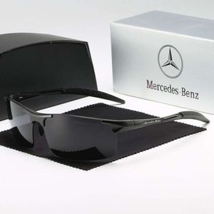 Herrendesigner Mercedes Benz Neue Sonnenbrille für High-End-Aluminium-Magnesium-Hochauflagen polarisierte leichte Männer Sonnenbrille, Outdoor-Fischereisportbrillen