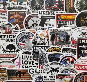 50PcsPack 2nd Amendment Logo Gun Rights Sticker Waterproof Stickers for Water Bottle Laptop Planner Scrapbook Phone Wardrob8016676