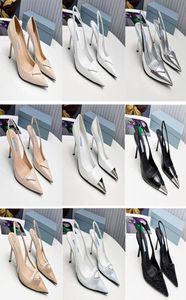 رومانسية Elegan Satin Slingback Pumps Sandals Fashion Milano High High Cheels Summer Disual Women Flip Flops Gauze Uppers Lady Shoes 5772588