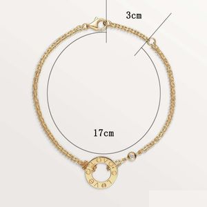 Charm Bracelets High Edition Łańcuchy dla kobiet dziewcząt dla kobiet miłośnicy prezent 316l Titanium Steel Mashing Biżuter