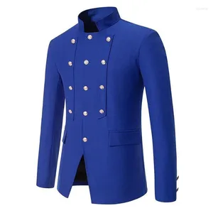 Men's Suits Mens Casual Suit Long Sleeve Personality Retro Dress Slim Blazer