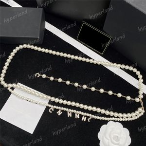 Ladies Pearl Chains Belts Designer Accessori in vita Accessori di marca di lusso Women Belt Belt Gold Links Ceintures Pearls Pendants Chain Belts 246U 246U