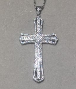 Fashion Big 925 Серебряный серебряный изысканный изысканный библейский ожерелье Иисуса для женщин для женщин с распятием