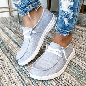 Lässige Schuhe Frau Schuh Runde Zehen weibliche Schuhe Slipper mit Pelzkleid Slip-on Summer Freizeit Leinwand Solid TPR PU Schnürten Baumwolle