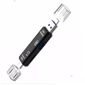 Leitores de cartão de memória Alta velocidade USB3.0 TF SD Reader Micro USB Flash Adapter MicroSD 3 em 1 tipo C OTG Drop Delivery Computers