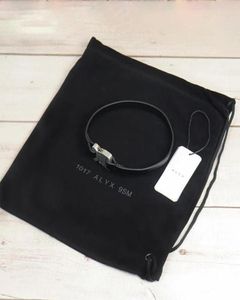 Link Chain Style Cow Leather 1017 ALYX 9SM Bracelets Classic Press Metal Button Black Watchband Buckle Bracelet Apex LegendsLink8045046
