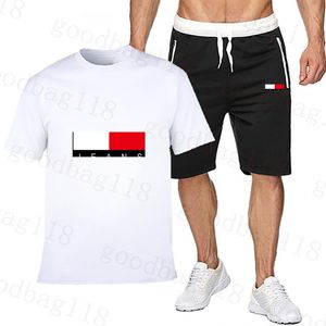 Herrens träningsdesigner Shorts Set Two 2 -Piece Polo Set Men Kvinnor Kläder Kortärmad T -skjorta Summer Street eller Beach Vacation Wear Breatable Jogging Suit