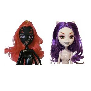Devil's High School Doll Head 2pcs modische lila und rote Haarpuppen -Installationskit DIY Doll Head Accessoires für Monsterspielzeuge geeignet