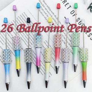 26st Diamond Bead Pen Creative Handmade Sticker Set Beaded Ball Point Penns Gift Wholesale