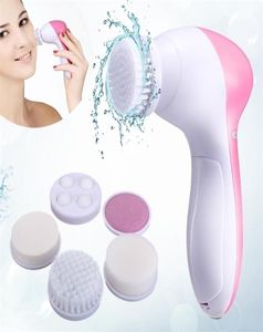 Rengöringsverktyg Tillbehör 5 I 1 Face Cleansing Brush Electric Cleaner Wash Machine Spa Skin Care Massager Blackhead Cleanser 2213649203