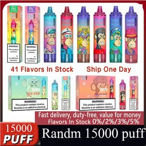 Fumot Randm Tornado 15000 Puff Shisha одноразовое вейп -устройство 25 мл 0/2/3/5% никотиновая соль 41 Аромат Аккумулятор Перезаряжаем