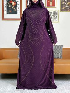 Abbigliamento etnico 1 pezzi Muslim Ladys Preghiera cafano abito tacchino-africano Maxi abito con hijab Dubai ABAYA ABAYA ISLAM ABBIGLIAMENTO RAMADAN T240510