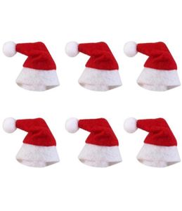 Mini cappello di Natale Babbo Natale Cappello di Natale Cappello Lollipop Mini Regali di nozze Capite creative Ornament Decorazioni Ornamenti per alberi di Natale2896536