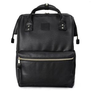 Backpack Kahkee Leather Frelaper Bag com Laptop Compartment Travel School for Women Man