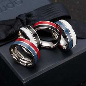 Dwa kolorowe szwy obrotowe pierścionki z biżuterii ze stali nierdzewnej Pierścień palca dla kobiet mężczyzn Para kochanek Prezent Rozmiar 7117663274