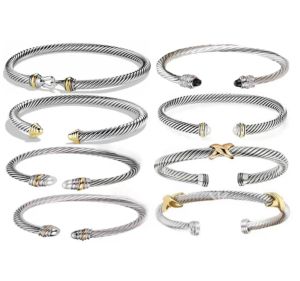 DY Bracelet Designer Fashion Vintage Cable Bracelet 925 Silver Gold Bracelet Cuff Bangle Designer for Women Men 20 Options Designer Jewelry 5/7mm size