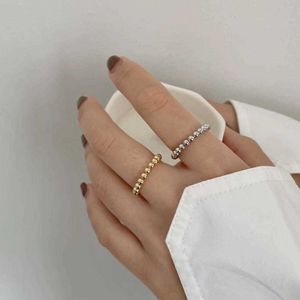 Уникальное кольцо для мужчин и серебряный маленький круглый бусин прохладный стиль, персонализированный дизайн с общим ванли