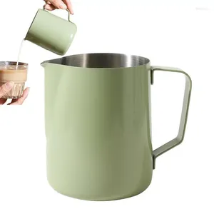 Cups Saucers Coffee Frother Cup Anti-Rust Food Grade Stainless Steel Frothing Jug With Ergonomic Handle Wear-Resistant Pitcher