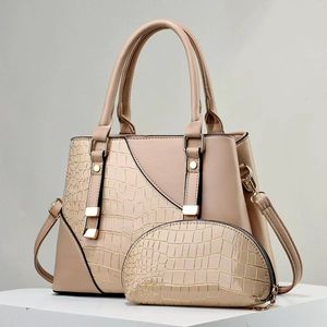 Women Bag New Fashion Alligator Mother Bag Six-Piece Set Elegant One Shoulder Diagonal Cross Lady Bag For Girls Party Cluth Bag