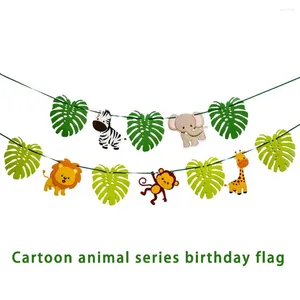 Party Decoration Kids Happy Birthday Banner Cartoon Banners Garland Accessories