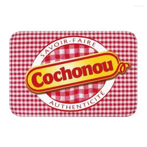 Mattor Pig Cochonou Logo Front Door Mat Anti-Slip Outdoor Quick Dry Doormat Kitchen Balkony Entré Mattan