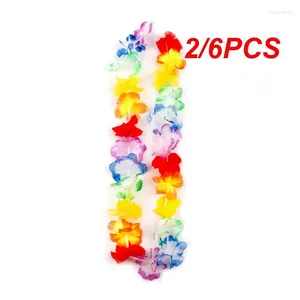 Decorative Flowers 2/6PCS Hawaii Wreath Garland Flower Necklace