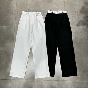 Pantaloni da donna Capris Designer Brand Miu Home Tian Si Strana Gamba Casual per 2024 Primavera/Summer Nuova tendenza alla vita allentata e dimagrante 5A77