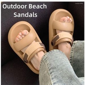 Sıradan ayakkabılar dış çift kayış sandalet terlik erkek ve kadınlar yaz sokak tarzı kaymaz yumuşak kalın dip ins tide plaj