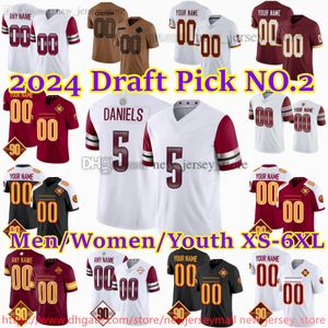 5 Jaydendaniels Jersey 2024 Utkast till Pick No.2 Anpassade fotbollströjor Terrymclaurin Emmanuelforbes JR SeeAntaylor Samhowell Chaseeyoung Jahandotson Loganthomas