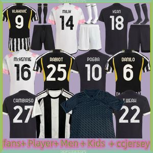 23 24 25Chiesa Yildiz Juventus Soccer Jerseys Vlahovic Milik Di Mariakean Pogba Bremer Danilo Locatelli Rabiot Home Away Football Fun