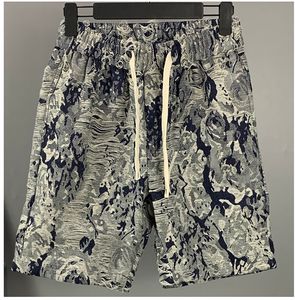 L Brand Denim Shorts Distressed Casual Shorts Designer Washed Tassels Classic Vintage Abstract Jacquard L Letter Beach Pants