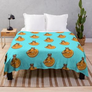 Одеяла Гребень Гекко и апельсин Симпатичные счастливые гребни бросают одеяло модную тяжелую для сна и