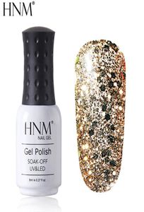 HNM 8ml Diamond UV Lamp Lamp Gel Gel Bliter Blitter Paint Gellak Soak от полумамерного счастливого лака эмалевого геля -лак для ногтей 8533931