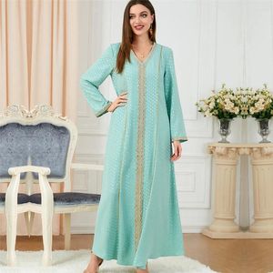 Ethnische Kleidung Mode muslimische Frauen Maxi Kleid Dubai Türkei Kaftan Print Islamische Jalabiya Eid Ramadan Abend Party Kleid Kaftanrobe Arabisch