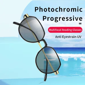Sonnenbrillen pochromisch progressive Lesebrille Computer Leser keine Linie für weit und in der Nähe von zwei Gebrauchs-Presbyopien-Brillen Frauen