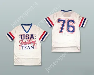 Custom qualsiasi nome Nome Mens Youth/Kids USA Bere Team 76 White Football Jersey Top Top S-6xl