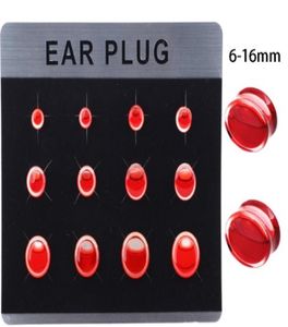 Acrylic Liquid Ear Plug Flesh Tunnels Piercing Earring Gauge Expander Double Flared Stretcher Body Jewelry 60pcs 616mm4532890