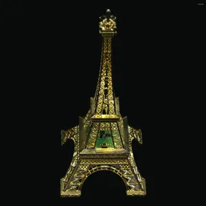 Decorative Figurines Vintage Eiffel Tower Child Dining Table Decor LED Light Ornament Plastic Glowing