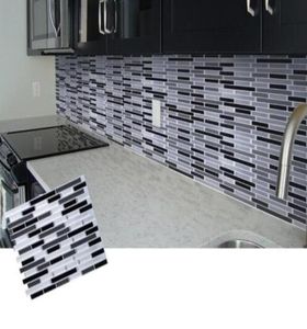 Mosaico Automínio auto -adesivo Backsplash adesivo de parede Decoração de cozinha de cozinha DIY W43766572