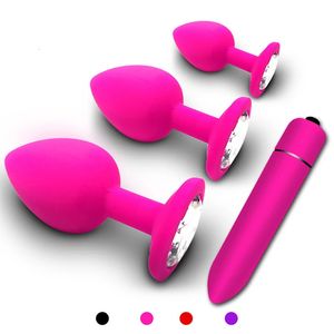 Soft Silicon Anal Plug Dildo Bullet Vibrator Sex Toys für Frauen Männer Schwule Butt Prostata Massagebaste intime Waren Erwachsene 240507