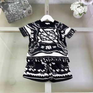 New baby tracksuits girls summer suit kids designer clothes Size 90-150 CM Symmetric pattern full print Short sleeved T-shirt and shorts 24May