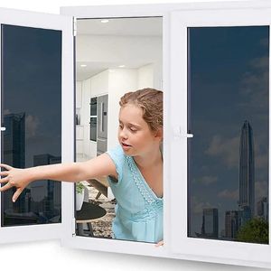 Adesivos de janela house tintil film privacidade calor reduzindo adesivo anti-UV Reflexivo adesivo Removível Black-Silver