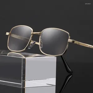 Sunglasses Reading Glasses Men Business Metal Frame Hyperopia Diopter Male Optical HD Farsighted Eyewear 1.0 1.5 2.0 2.5 - 4.0